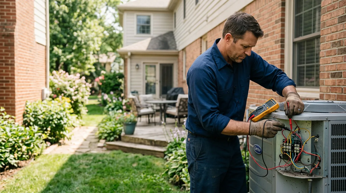 HVAC technician working near South Jamesport, NY
